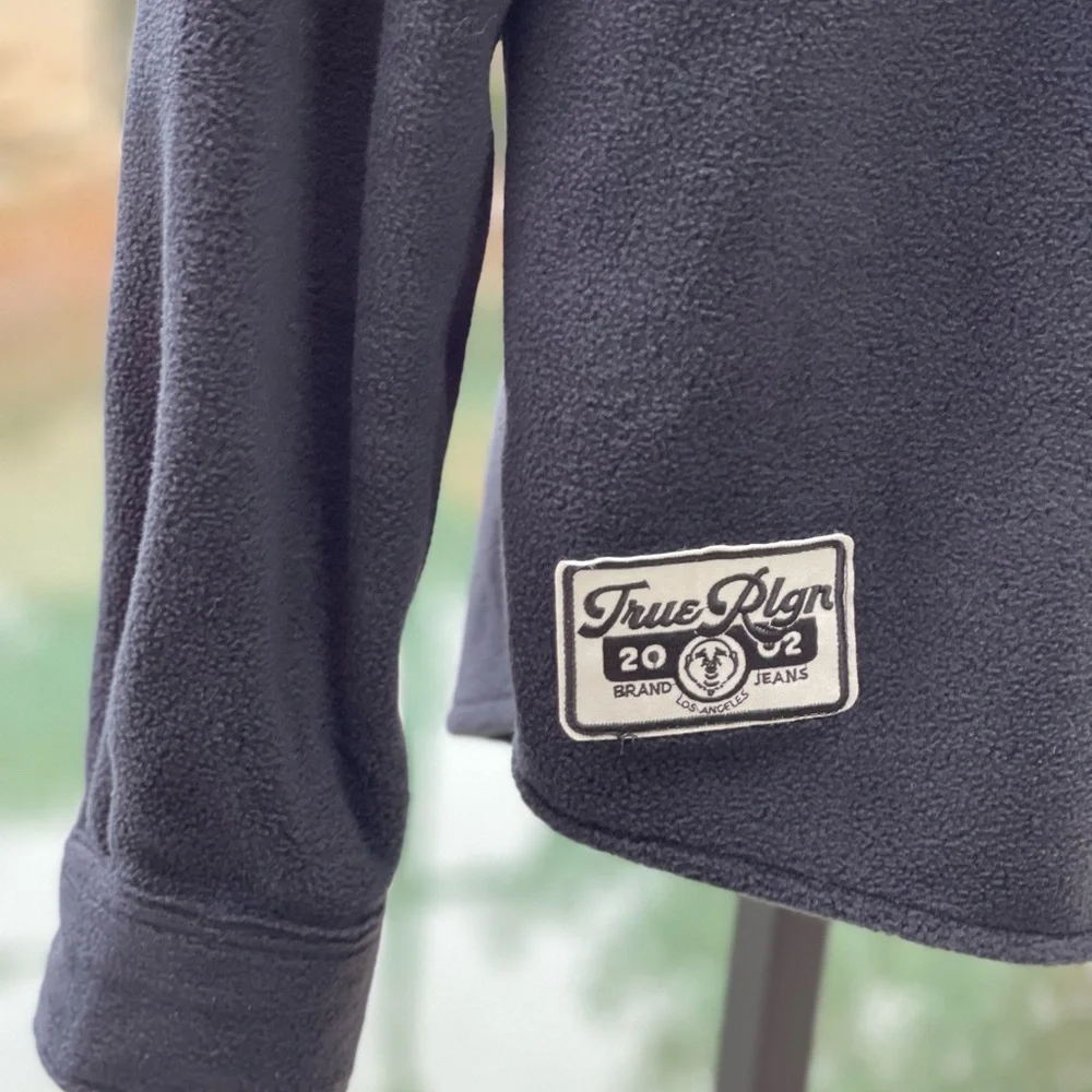 TRUE RELIGION BRAND JEANS‎ POLAR FLEECE BLACK SHACKET